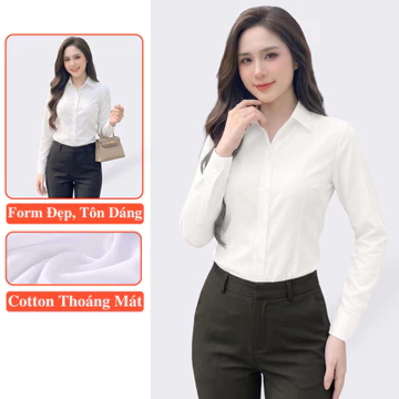 Áo Sơ Mi Công Sở Nữ Tay Dài Madela, Áo Sơ Mi Trắng Công Sở Nữ Tay Dài Trong Bộ SP: Áo Sơ Mi Nữ. Sơ Mi Nữ Công Sở.