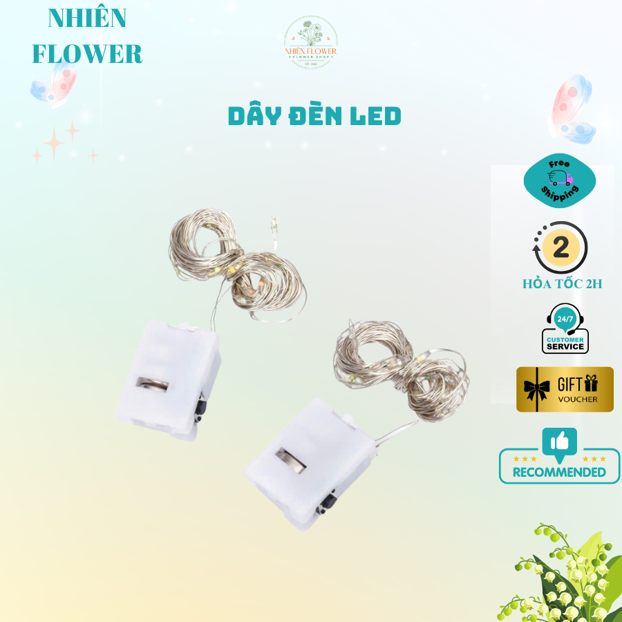 Dây Đèn Led Nhiều Màu Phù Hợp Trang Trí Phòng Ngủ,Bàn Học Cây Thông Noel, Handmade, Chụp Ảnh Decor