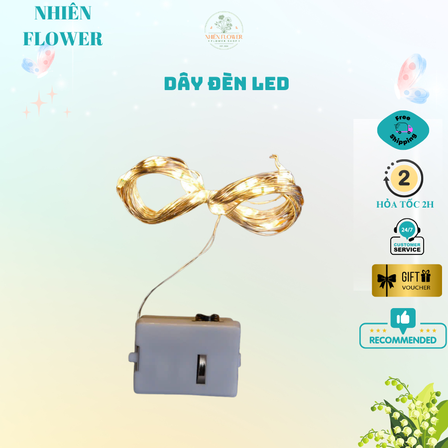 Dây Đèn Led Nhiều Màu Phù Hợp Trang Trí Phòng Ngủ,Bàn Học Cây Thông Noel, Handmade, Chụp Ảnh Decor