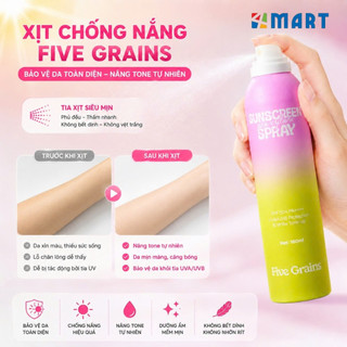 Xịt chống nắng Cao cấp Five Grains nâng tone Pro-Xylane 160ML