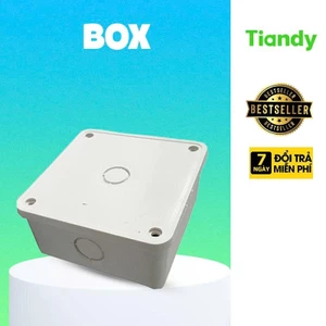 Hộp kỹ thuật 11x11 bảo vệ nguồn camera bằng nhựa chắc chắn, lắp đặt ngoài trời không sợ mưa nắng đầy đủ ốc vít
