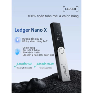 Ledger Nano X Ví Cứng Crypto, Ví Lạnh Bảo Mật, Màn Hình OLED, Chip Secure Element, Bảo Hành 2 Năm, Đổi Mới 3 Tháng