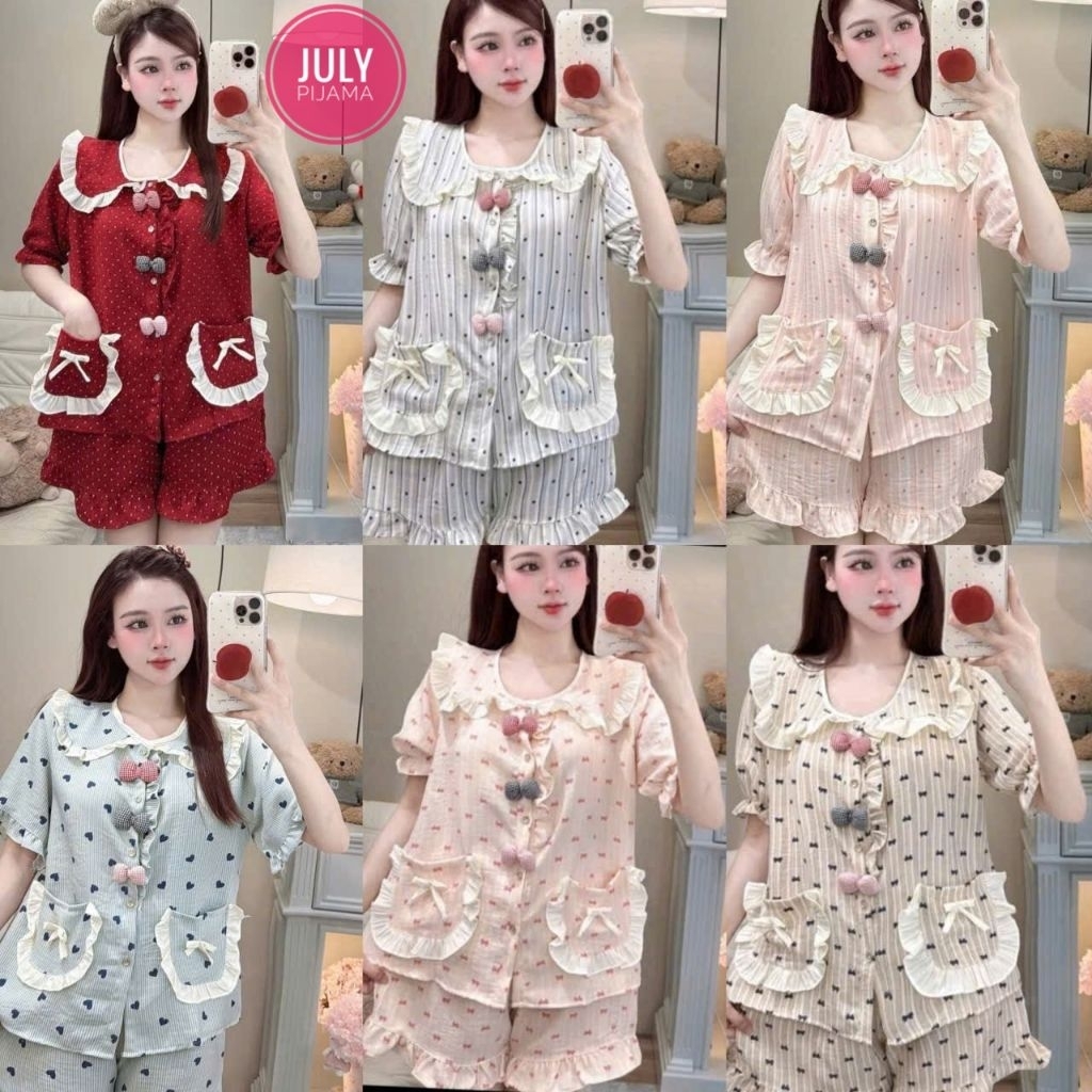 [Có Bigsize 40- 67kg] Sét bộ pyjama bèo 3 nơ, chất đũi vân mây mềm mát TN01