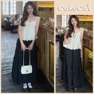 Chân Váy Dài Chấm Bi Dáng A Che Dáng, Dễ Phối, Đi Học Đi Làm DOTTIE LONG SKIRT Cakecat