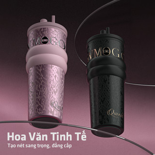 Ly giữ nhiệt Photres Queen 770ml inox 316 cốc giữ nhiệt có ống hút tự bật chống tràn cao cấp để xe ô tô văn phòng 710ml