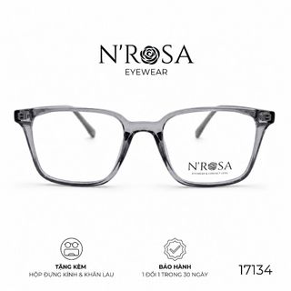 Gọng Kính Cận N’ROSA 17134 – Form Vuông Oversize Hiện Đại, Nhựa Trẻ Trung, Siêu Nhẹ
