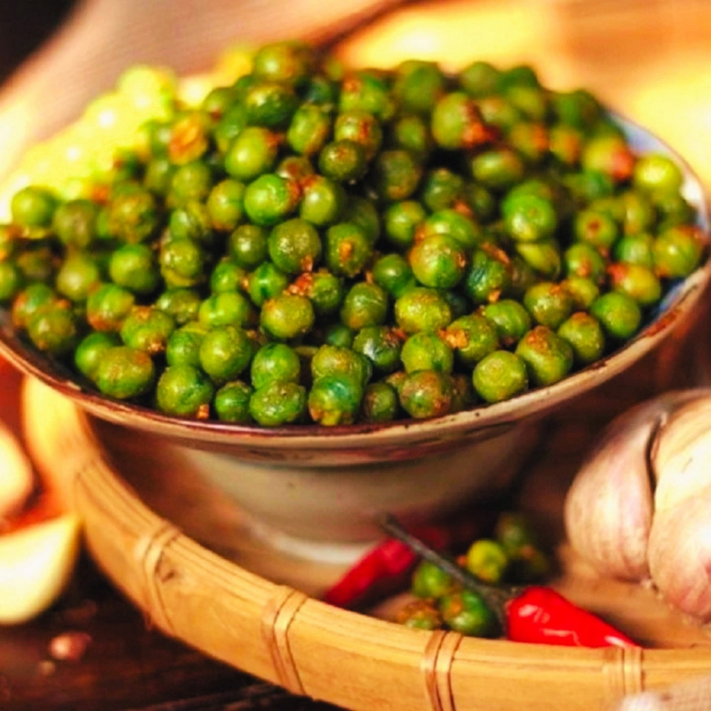 🧄 ĐẬU HÀ LAN SẤY TỎI ỚT AMAI SHOP – GIÒN TAN RỒM RỘP, CAY CAY ĐÃ ĐỜI!  - ĂN VẶT HEALTHY🌶️