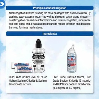 [FULL BOX] Muối Rửa Mũi Neilmed Sinus Rinse Nhập Khẩu Mỹ [Túi 250 Gói Muối + 2 Bình Rửa + 1 Bình Xịt]