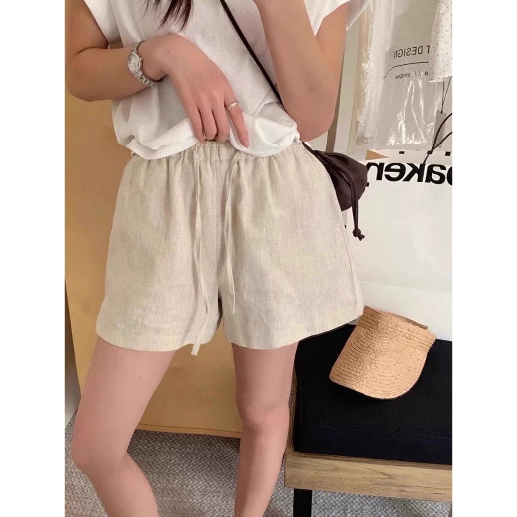 𝗧𝗶𝗻𝗶 - Quần đùi linen Tưng gân