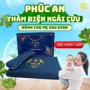 Thảm điện ngải cứu Phúc An sưởi ấm toàn thân, lưng, bụng cho mẹ sau sinh, an toàn, dễ chịu