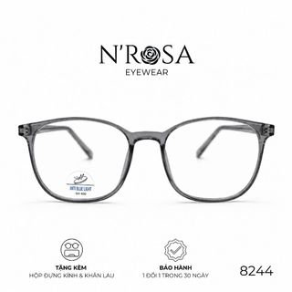 Gọng Kính N’ROSA 8244 – Form Vuông Bo Góc Thanh Mảnh, Nhựa Dẻo Siêu Nhẹ