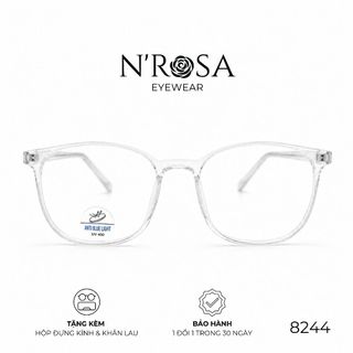 Gọng Kính N’ROSA 8244 – Form Vuông Bo Góc Thanh Mảnh, Nhựa Dẻo Siêu Nhẹ