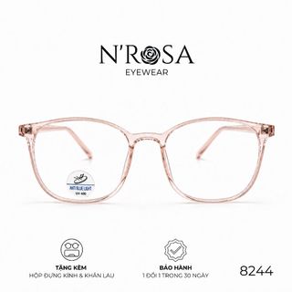 Gọng Kính N’ROSA 8244 – Form Vuông Bo Góc Thanh Mảnh, Nhựa Dẻo Siêu Nhẹ