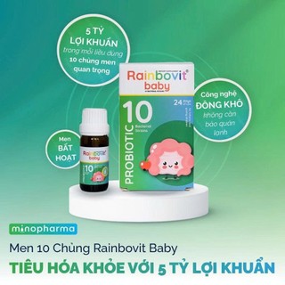 Bộ Sản Phẩm Rainbovit Baby Men/Sắt/DHA+D3+K2/D3K2 Cho Bé
