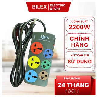 Ổ Cắm Điện Kéo Dài 6 Ổ Cắm Lioa Dây Dài 3m, 5m Có Công Tắc Dây Dài Chống Cháy Nổ An Toàn
