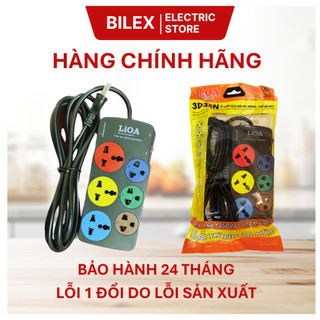Ổ Cắm Điện Kéo Dài 6 Ổ Cắm Lioa Dây Dài 3m, 5m Có Công Tắc Dây Dài Chống Cháy Nổ An Toàn