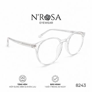 Gọng Kính N’ROSA 8243 – Form Tròn Panto Thời Thượng, Nhựa Dẻo Cao Cấp Siêu Bền, Phong Cách Unisex