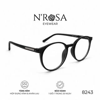 Gọng Kính N’ROSA 8243 – Form Tròn Panto Thời Thượng, Nhựa Dẻo Cao Cấp Siêu Bền, Phong Cách Unisex
