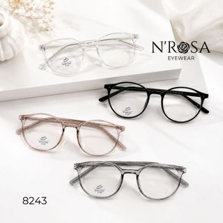 Gọng Kính N’ROSA 8243 – Form Tròn Panto Thời Thượng, Nhựa Dẻo Cao Cấp Siêu Bền, Phong Cách Unisex
