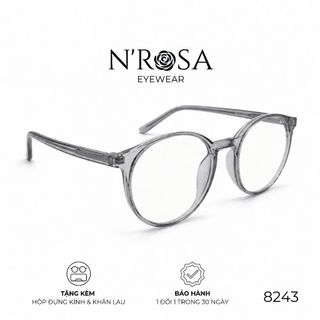 Gọng Kính N’ROSA 8243 – Form Tròn Panto Thời Thượng, Nhựa Dẻo Cao Cấp Siêu Bền, Phong Cách Unisex