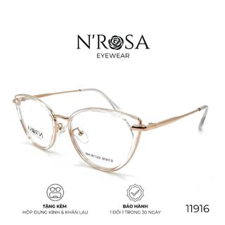 Gọng Kính Mắt Mèo N’ROSA 11916 – Thiết Kế Phối Kim Loại Sang Trọng, Tôn Dáng Mặt Thanh Thoát