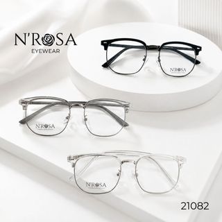 Gọng Kính N’ROSA 21082 – Dáng Clubmaster Cách Tân, Form Vuông Thanh Lịch