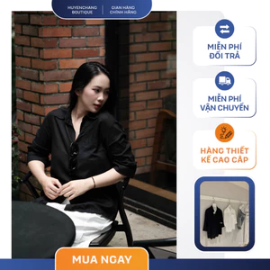 ÁO SƠ MI NỮ TAY NGẮN FREESIZE mỏng nhẹ, thanh lịch, dễ phối đi làm, đi chơi - HuyenChangboutique