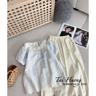 PHẠM THÙY SHOP: SET ÁO THÔ CỔ TRÒN MIX QUẦN THỤNG