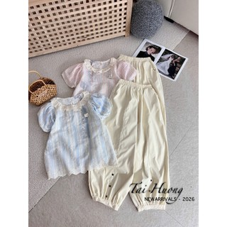 PHẠM THÙY SHOP: SET ÁO THÔ CỔ TRÒN MIX QUẦN THỤNG