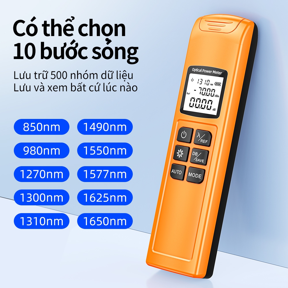 May Do Cong Suat Quang G10 Mini FTTH Pin Sac Do Chinh Xac Cao Test Cap Quang
