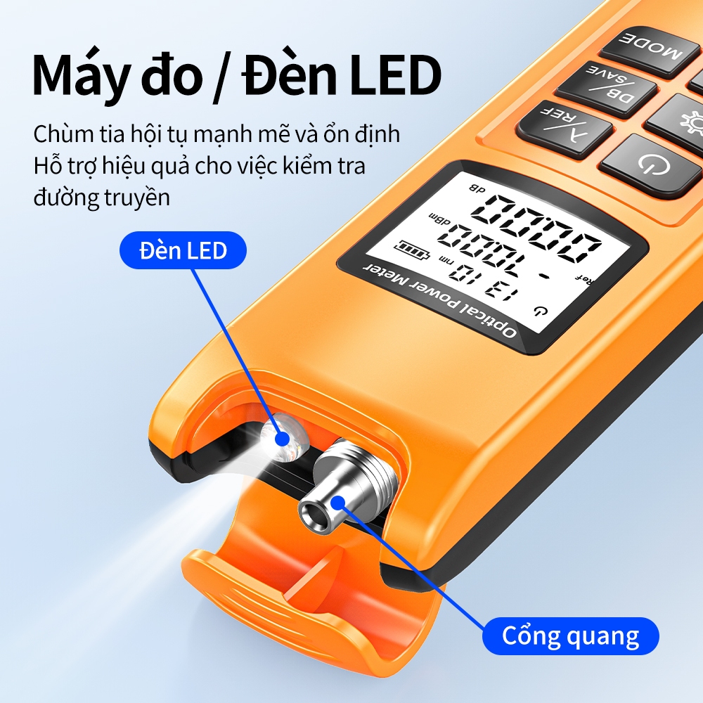 May Do Cong Suat Quang G10 Mini FTTH Pin Sac Do Chinh Xac Cao Test Cap Quang