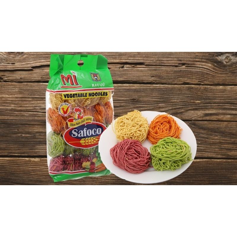 Mì rau củ Safaco gói 500gr - Dai dai - Thơm ngon - Bổ dưỡng