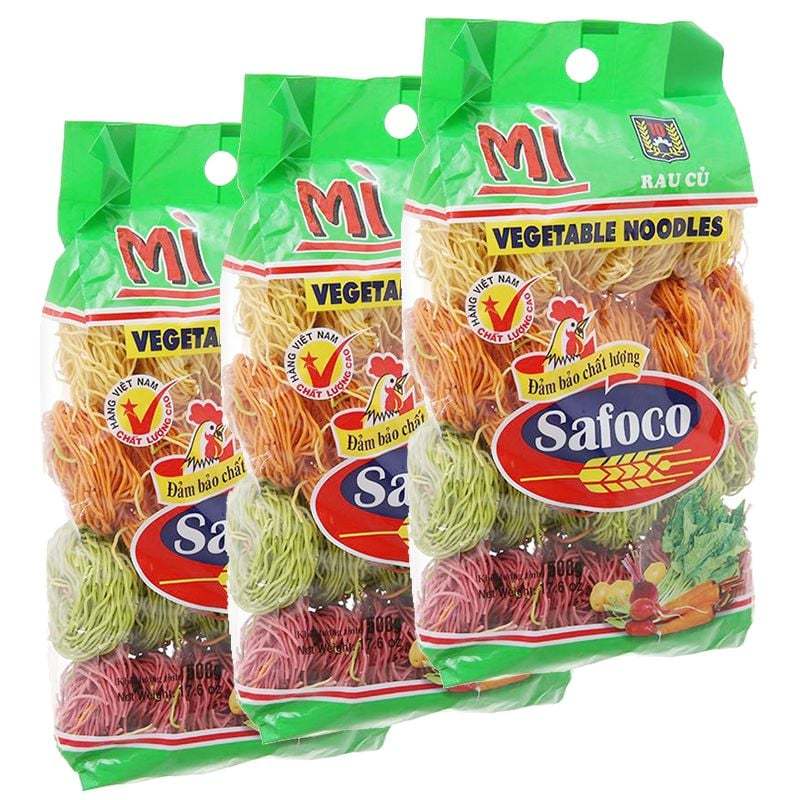 Mì rau củ Safaco gói 500gr - Dai dai - Thơm ngon - Bổ dưỡng
