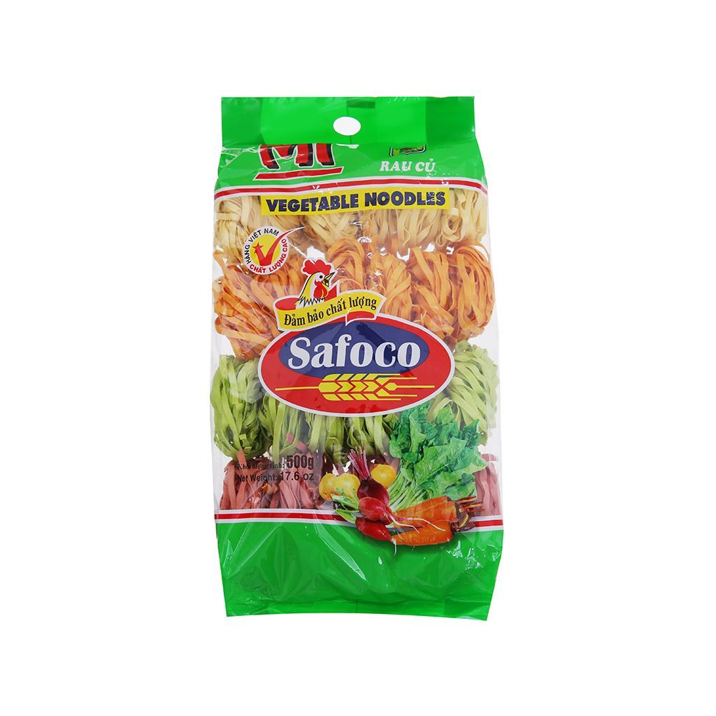 Mì rau củ Safaco gói 500gr - Dai dai - Thơm ngon - Bổ dưỡng