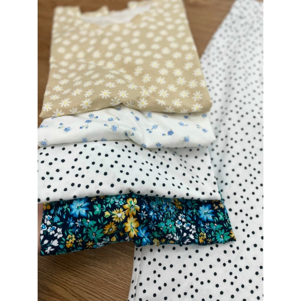 Bộ Đồ Nữ Họa Tiết OHANLY – Bộ Mặc Nhà Nữ Cotton 4 Chiều Co Giãn Thoáng Mát Form Rộng