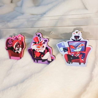 Móc khóa gỗ Hazbin Hotel siêu cute
