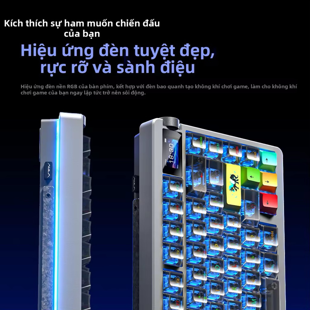 Bàn phím Aula Nova 75 Pro / Max - Màn Hình Thông Minh 1.14", Núm tuỳ chỉnh, Lót 6 Lớp, Hotswap | BigBuy360 - bigbuy360.vn