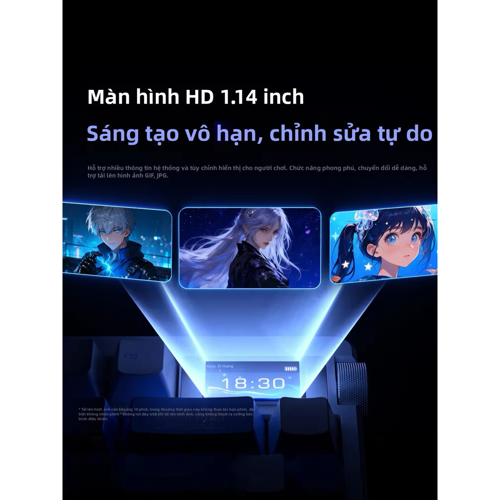 Bàn phím Aula Nova 75 Pro / Max - Màn Hình Thông Minh 1.14", Núm tuỳ chỉnh, Lót 6 Lớp, Hotswap | BigBuy360 - bigbuy360.vn