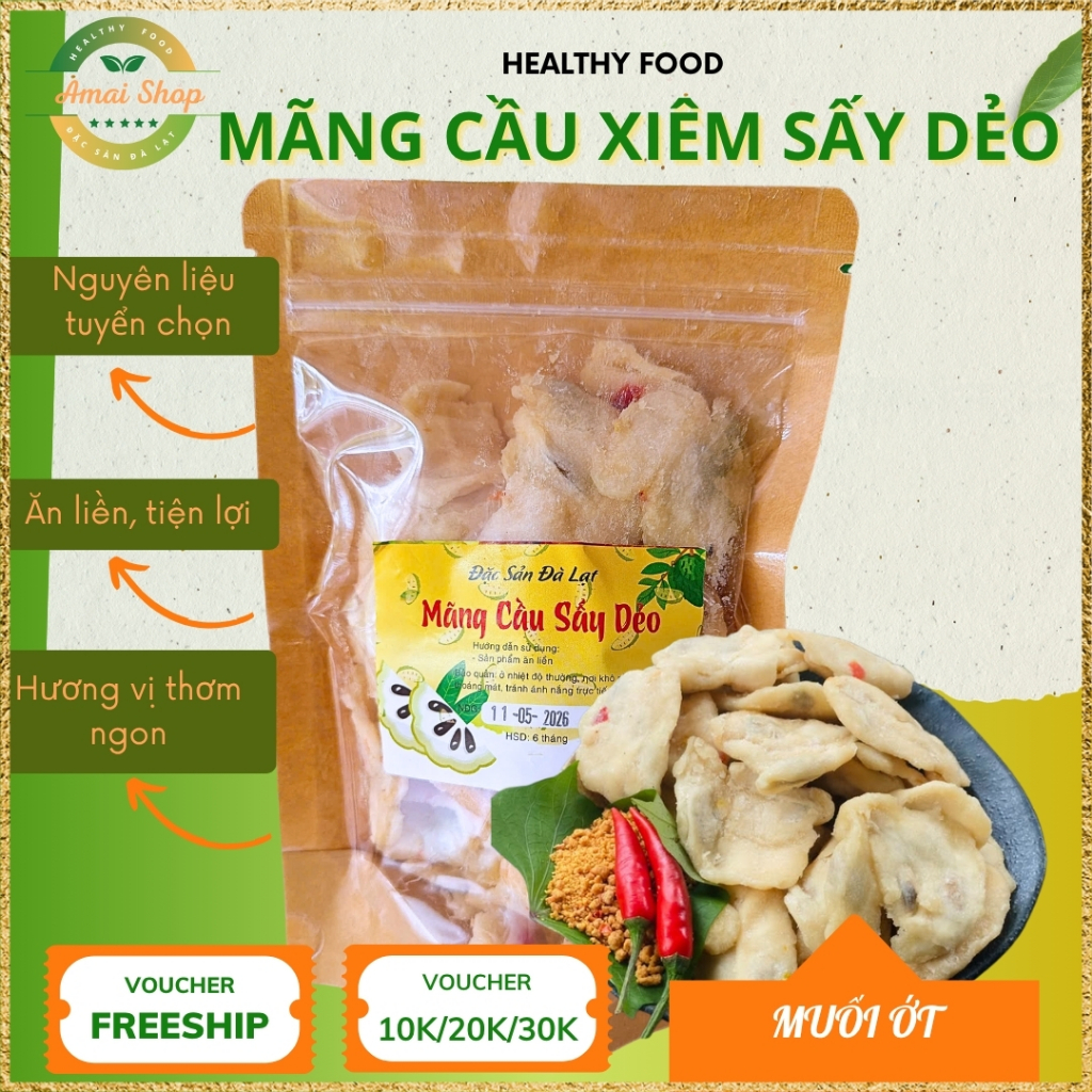 MÃNG CẦU MUỐI ỚT SẤY DẺO AMAI SHOP– CHUA NGỌT ĐẬM VỊ, CAY NHẸ TÊ TÊ, THƠM NGON ĐẬM VỊ! 🌶️✨
