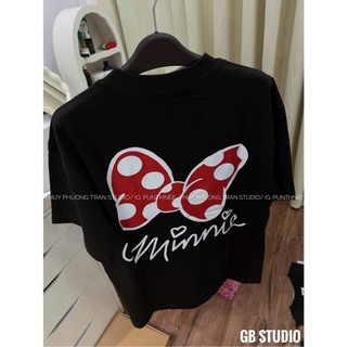 PHẠM THÙY SHOP: ÁO PHÔNG MICKEY IN HÌNH NƠ ĐỎ CHẤM BI