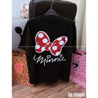 PHẠM THÙY SHOP: ÁO PHÔNG MICKEY IN HÌNH NƠ ĐỎ CHẤM BI