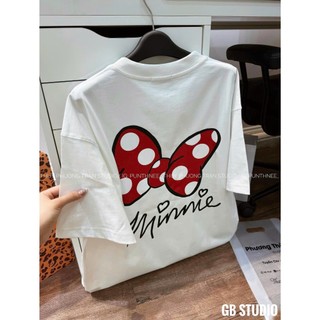 PHẠM THÙY SHOP: ÁO PHÔNG MICKEY IN HÌNH NƠ ĐỎ CHẤM BI