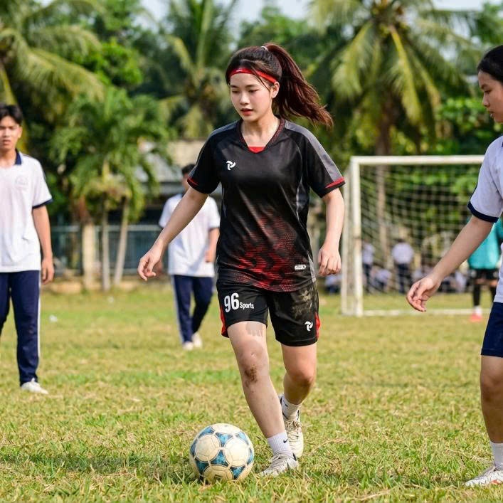 Bộ quần áo bóng đá RAIDER Đen in tên số theo yêu cầu-Áo bóng đá,đồ đá banh chất liệu thun, mè