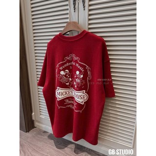 PHẠM THÙY SHOP: ÁO THUN DÁNG RỘNG IN HÌNH MICKEY MOUSE ĐỎ
