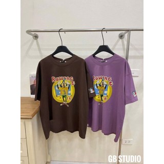 PHẠM THÙY SHOP: ÁO PHÔNG DÁNG RỘNG IN HÌNH CHÚ CHÓ ĐEN MẶC ÁO VÀNG