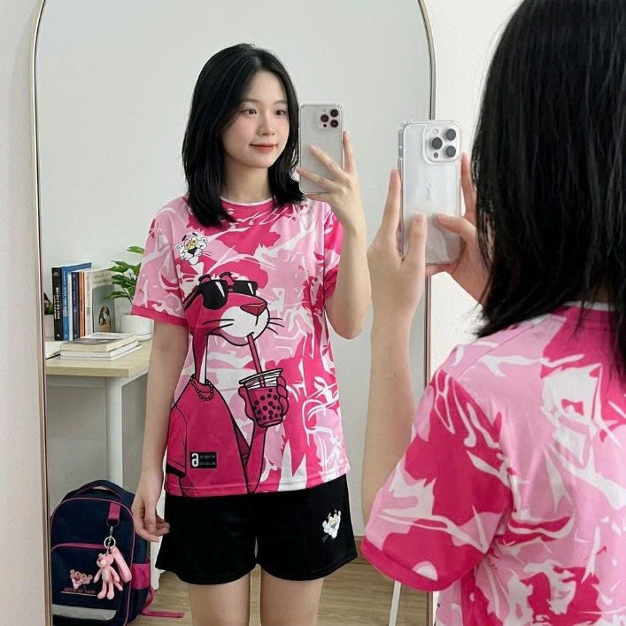 Bộ quần áo bóng đá Báo Hồng  in tên số theo yêu cầu-Áo bóng đá,đồ đá banh chất liệu thun, mè