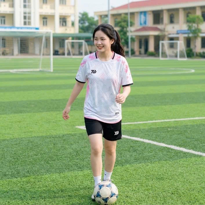 Bộ quần áo bóng đá bubal hồng in tên số theo yêu cầu-Áo bóng đá,đồ đá banh chất liệu thun, mè