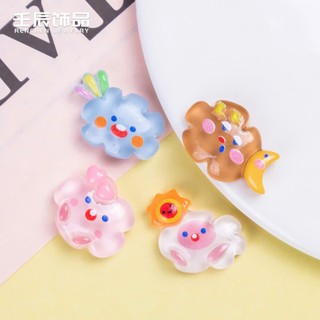 Set Charm Mây Phát Sáng Pastel ✨☁️ Charm Đám Mây Dạ Quang Mini Mix Mặt Cười Kẹo Ngọt Gắn Dép Cute Style Hàn Quốc 🌈💖