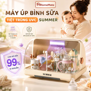 Khay Úp Bình Sữa Tiệt Trùng UVC Summer Loại Bỏ 99% Vi Khuẩn, Khay Úp Bình Sữa Có Nắp Đậy Bảo Quản An Toàn