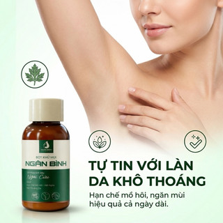 [MẪU MỚI NẮP RẮC] Bột Khử Mùi Hôi Nách Ngân Bình 18g - Chiết Xuất Ngải Cứu Giúp Khô Thoáng Da
